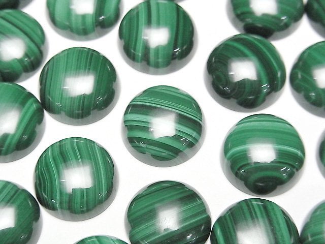 Malachit AAA runder Cabochon 14x14mm 3Stück