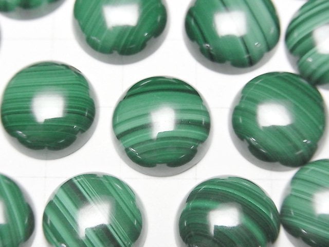 Malachit AAA runder Cabochon 14x14mm 3Stück