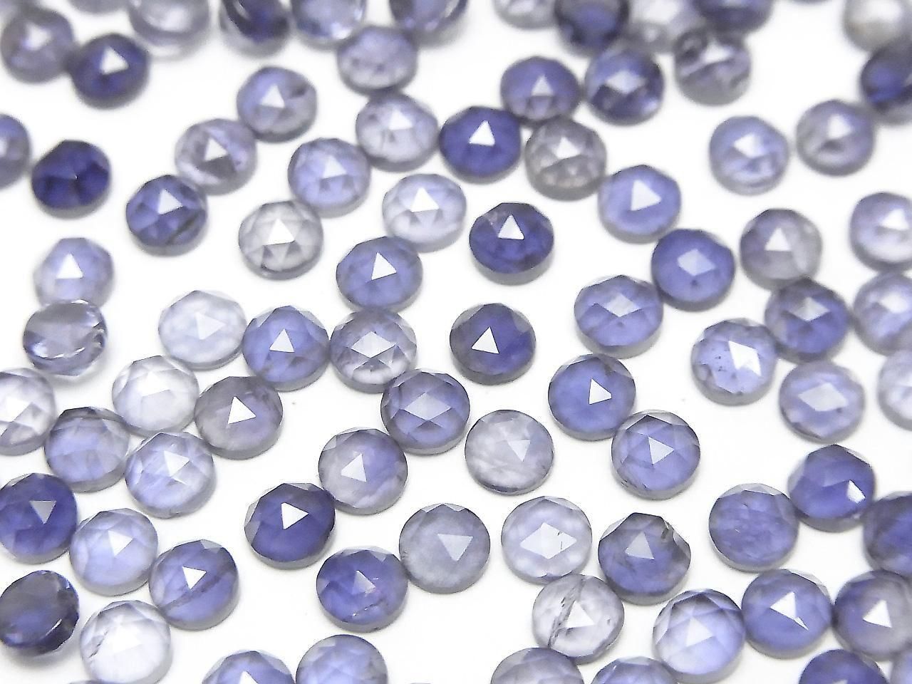高品質堇青石 AAA 玫瑰式切割圓形 4x4毫米 10顆 $6.79!