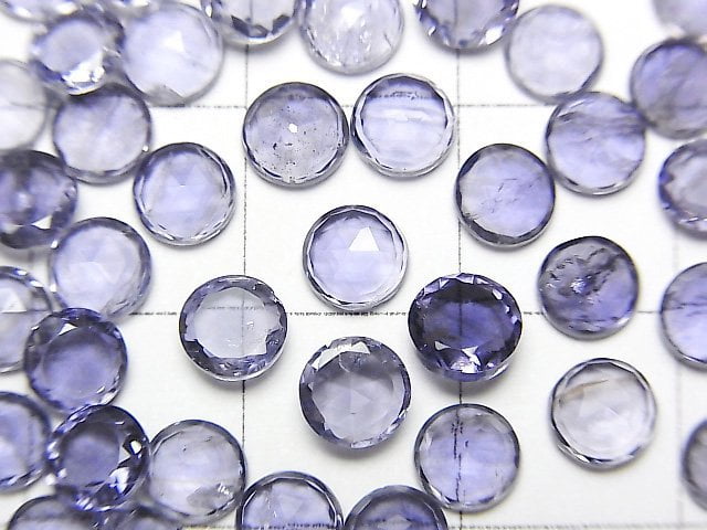 Hochwertiger Iolith AAA Rosen-Schliff Rund 5x5mm 10 Stück 12,99 $!