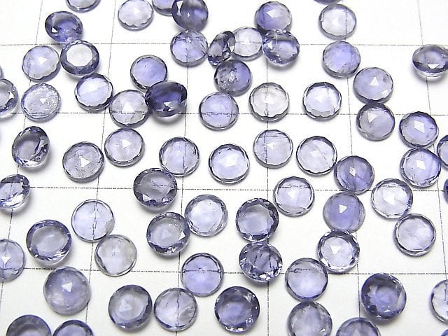 Hochwertiger Iolith AAA Rosen-Schliff Rund 5x5mm 10 Stück 12,99 $!