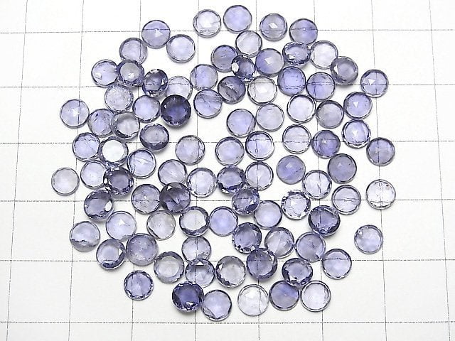 Hochwertiger Iolith AAA Rosen-Schliff Rund 5x5mm 10 Stück 12,99 $!