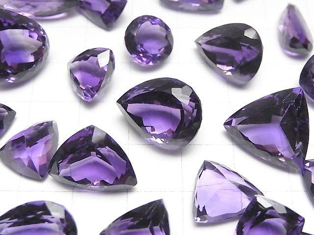 Hochwertiger Amethyst AAA Lose Steine Gemischte Form Facettiert 2 Stück