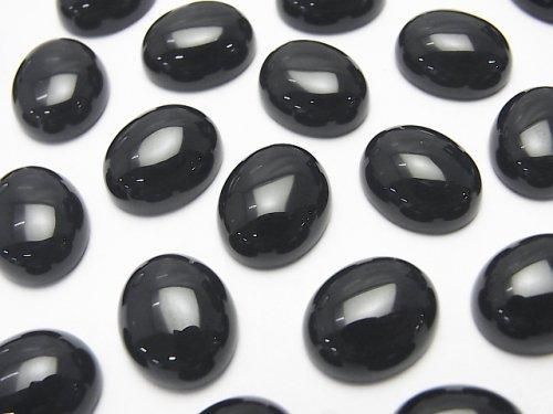 Onyx AAA Oval Cabochon 12x10mm 4pcs