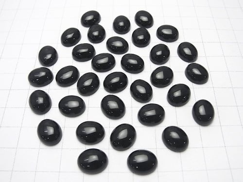 Onyx AAA Oval Cabochon 12x10mm 4pcs
