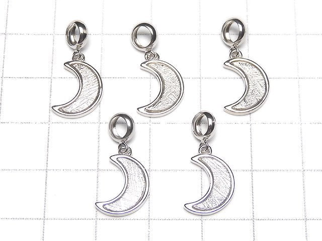Meteoriten Mondmotiv Anhänger 12x9x1.5mm Silber925