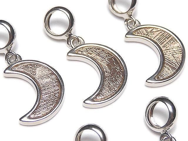 Pendentif Météorite Lune motif 12x9x1.5mm Or Rose Argent925