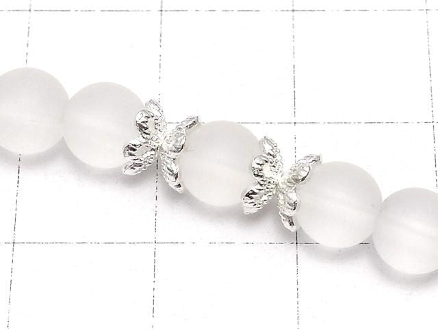 Metal parts bead cap 6x6x2mm silver color 10pcs