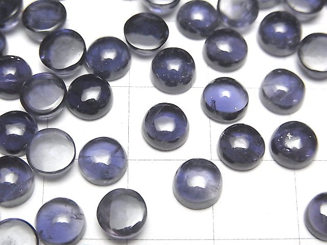 Hochwertiger Iolith AAA Runde Cabochon 6x6mm 3Stk