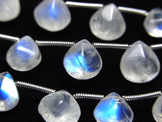 Chestnut Shape, Rainbow Moonstone Gemstone Beads