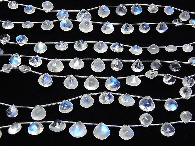1strang 25,99 $! Hochwertiger Regenbogen-Mondstein AA++ 4-facettierte Kastanie 1strang Perlen (ca. 6 Zoll / 16 cm)