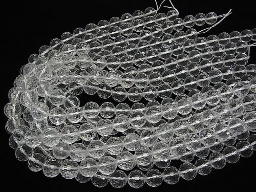 Hochwertig! Kristall AAA 128-facettierte Rund 12mm halb oder 1 Strang Perlen (ca. 15 Zoll / 37 cm)