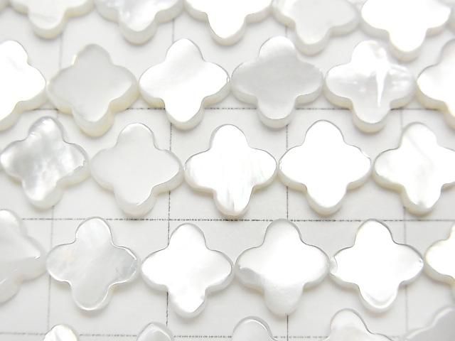 Coquille blanche de haute qualité (huître à lèvres argentées) motif fleur AAA perles 8x8mm 1/4 ou 1 fil (env. 38cm/15inch)