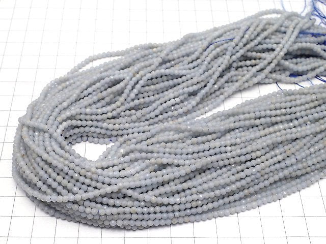 Hochwertig! 1 Strang 4,79 $! Angelit AA Facettiert Rund 3mm 1 Strang Perlen (ca. 15 Zoll/37 cm)