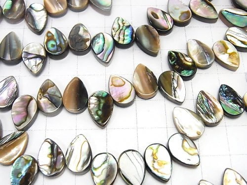Abalone Shell Pear shape 12x8mm half or 1strand beads (aprx.15inch/38cm)