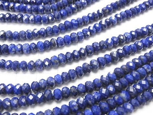 1strand $14.99! High Quality! Lapislazuli AAA--AA++ Faceted Button Rondelle 5x5x3mm 1strand beads (aprx.15inch/36cm)