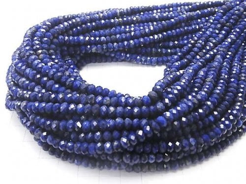 1strand $14.99! High Quality! Lapislazuli AAA--AA++ Faceted Button Rondelle 5x5x3mm 1strand beads (aprx.15inch/36cm)