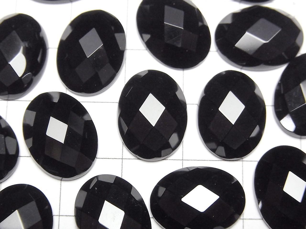 Onyx Ovale Facetté Cabochon 16x12mm 4pcs 5,79 $!
