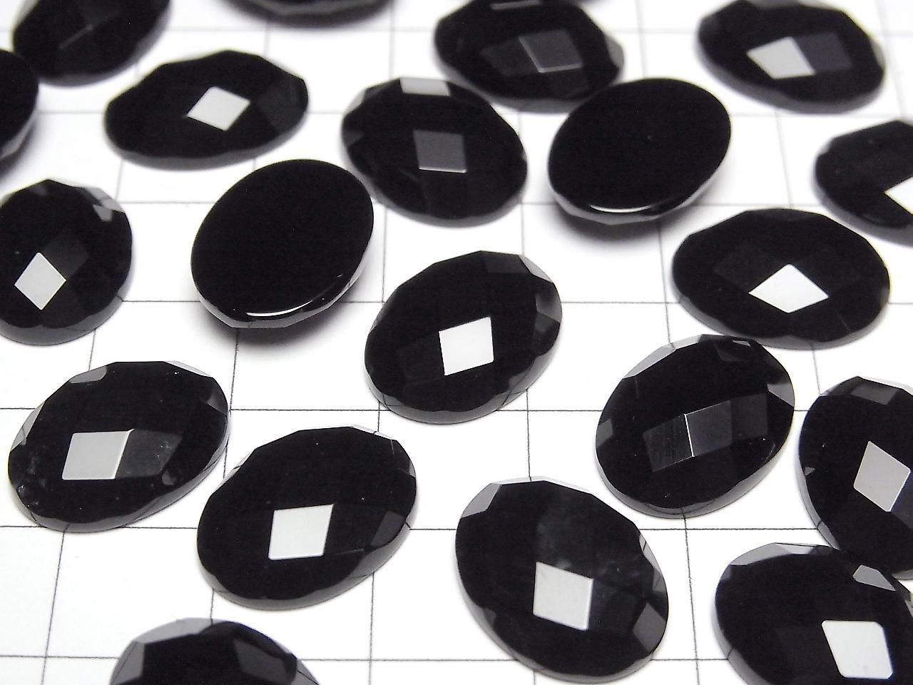 Onyx Ovale Facetté Cabochon 16x12mm 4pcs 5,79 $!