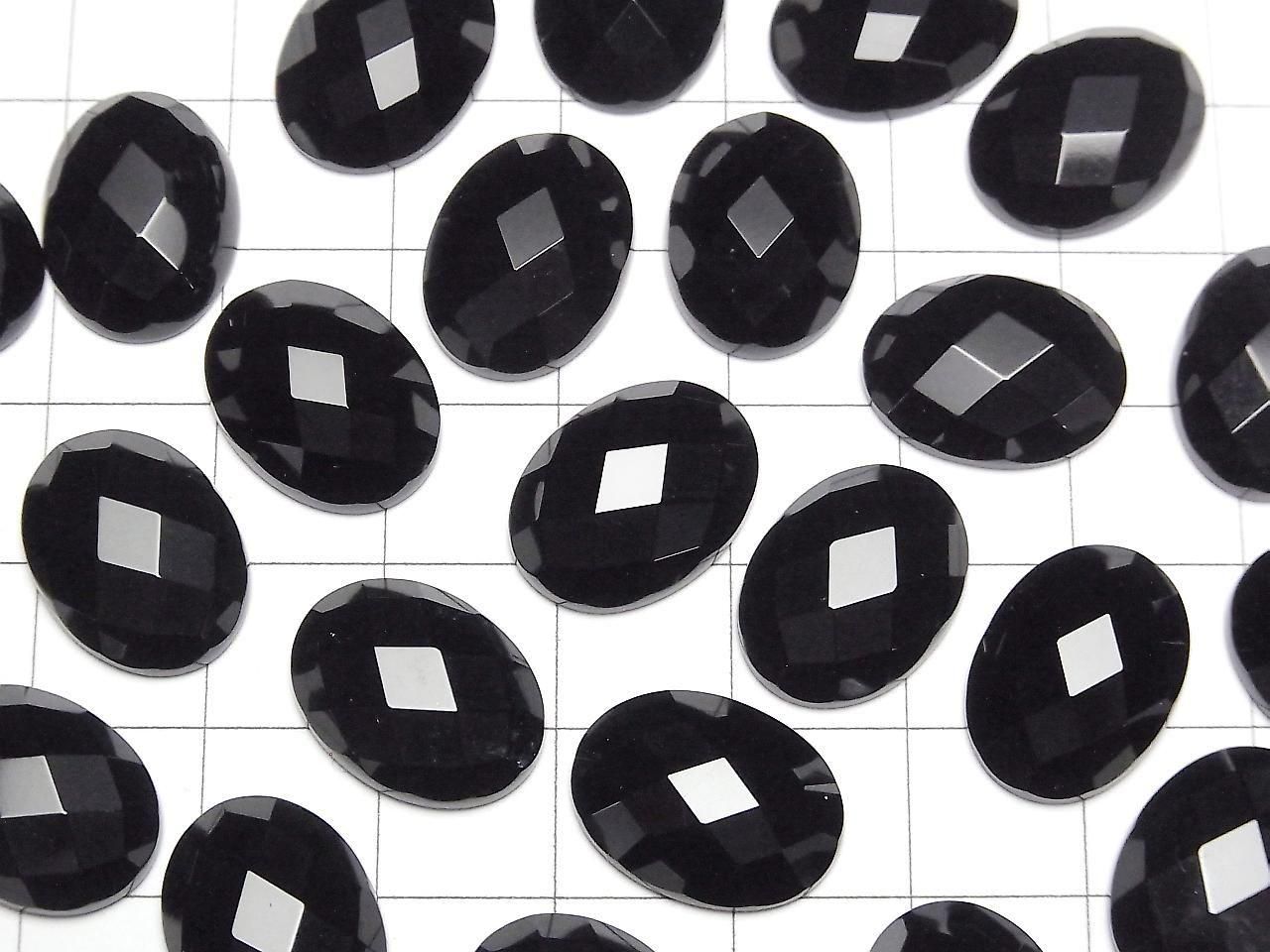Onyx Ovale Facetté Cabochon 16x12mm 4pcs 5,79 $!