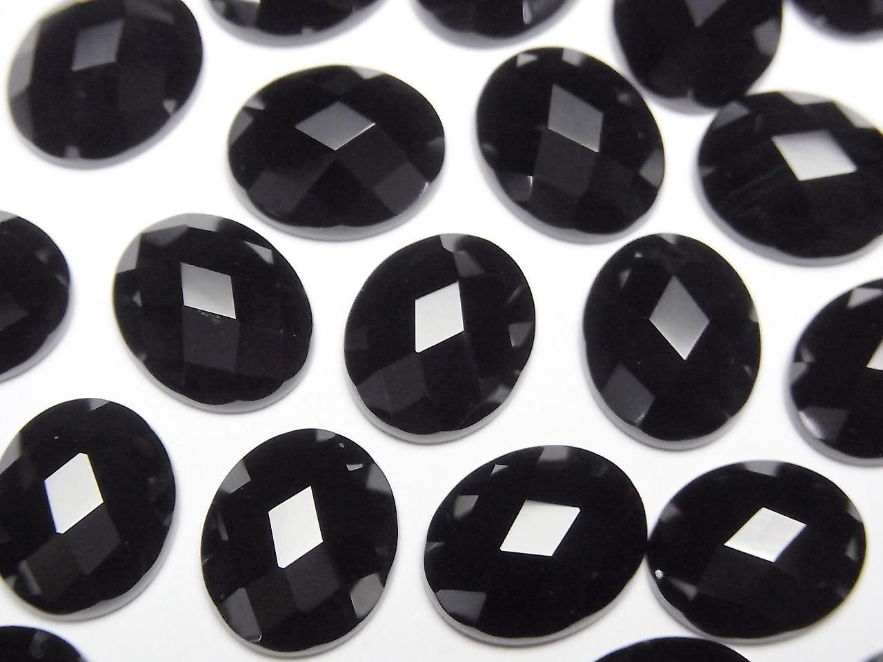 刻面橢圓形縞瑪瑙半圓形寶石 12x10mm 5顆