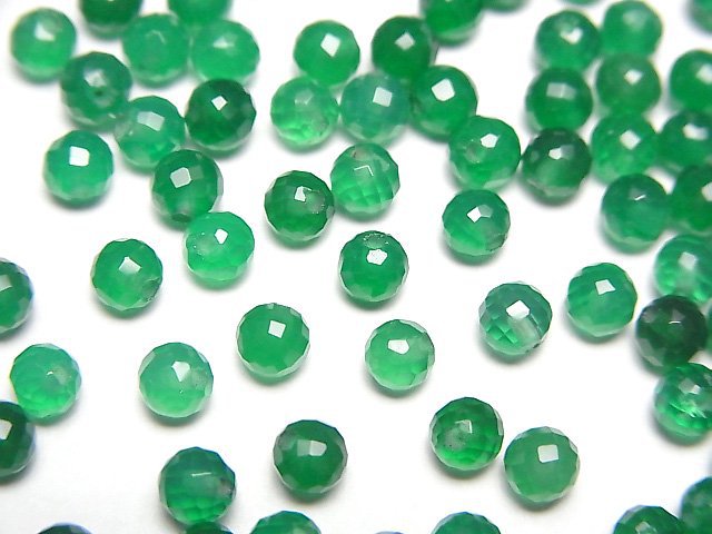Faceted Round, Onyx Gemstone Beads