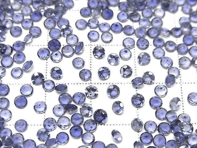 Hochwertiger Iolith AAA lose Stein rund facettiert 3x3mm 10 Stück