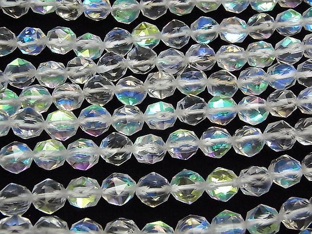 Hochwertig! 1 Strang $11.79! Luna Flash Star facettiert rund 10mm 1 Strang Perlen (ca. 15 Zoll / 36 cm)