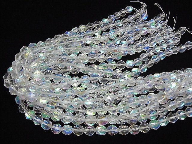 Hochwertig! 1 Strang $11.79! Luna Flash Star facettiert rund 10mm 1 Strang Perlen (ca. 15 Zoll / 36 cm)