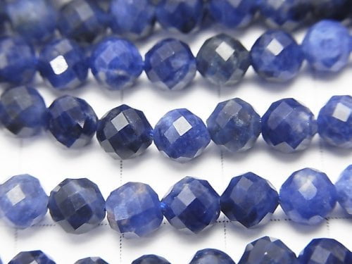 High Quality! 1strand $7.79! Sodalite AA++ Faceted Round 5mm 1strand beads (aprx.15inch/36cm)