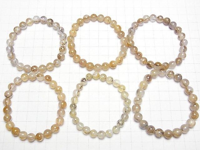 Dendritenquarz AA++ rund 8mm Armband