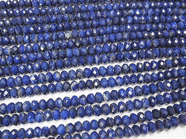 Hochwertig! Lapislazuli AA++ Facettierte Knopf-Rondelle 6x6x3,5mm 1strang Perlen (ca. 36 cm / 15 Zoll)