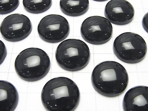 Onyx AAA Round Cabochon 16x16x6mm 3pcs