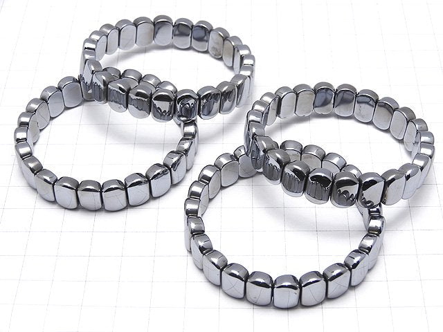 Terahertz 2-Loch Oval 12x8x5mm 1Strang Perlen (Armband)