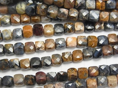 High Quality! 1strand $16.99! Pietersite AAA- Cube Shape 4x4x4mm 1strand beads (aprx.15inch/38cm)