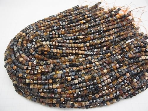 High Quality! 1strand $16.99! Pietersite AAA- Cube Shape 4x4x4mm 1strand beads (aprx.15inch/38cm)