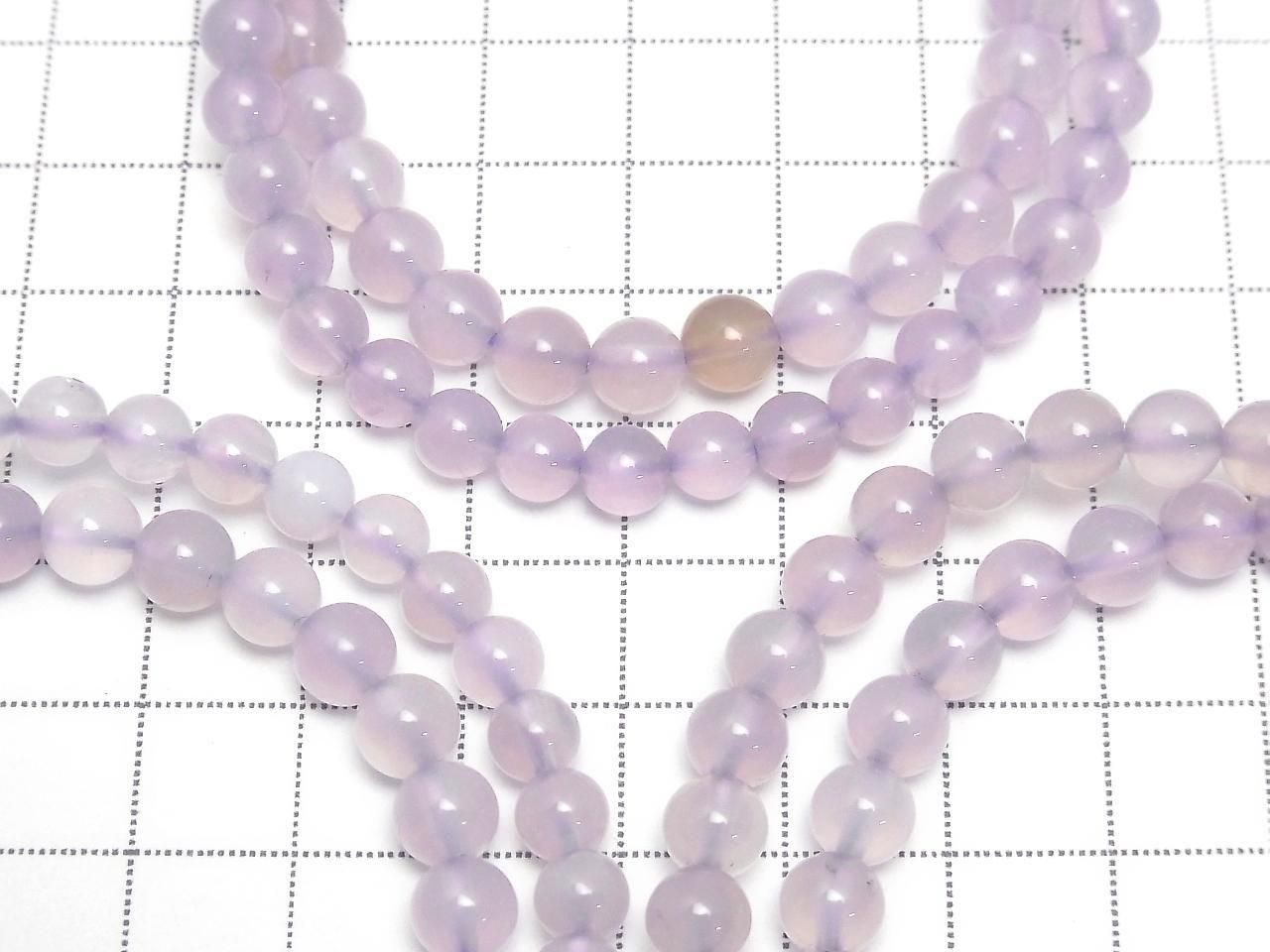 1 fil $69.99 ! Péridot indonésien naturel violet calcédoine AAA rond 6mm 1 fil perles (Bracelet)