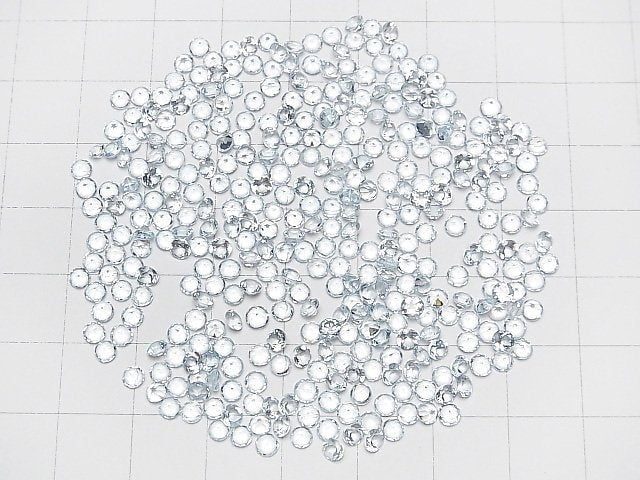 Hochwertiger Himmelblauer Topas AAA Lose Steine Rund Facettiert 3x3mm 10Stück