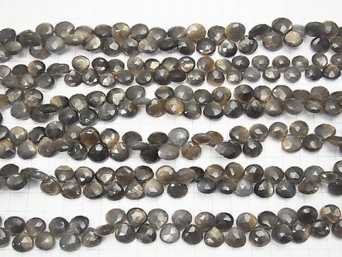 High Quality Golden Sheen Moonstone AAA- Chestnut Faceted Briolette half or 1strand beads (aprx.8inch / 20cm)