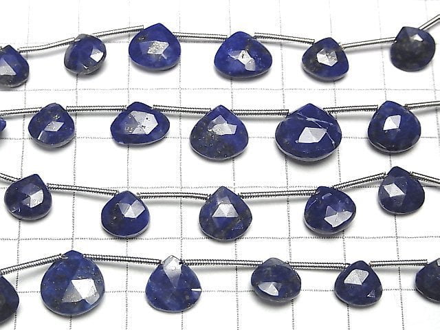 1Strang $14.99! Hochwertiger Lapislazuli AA++ Kastanie facettierte Briolette 1Strang Perlen (ca. 6 Zoll/14 cm)