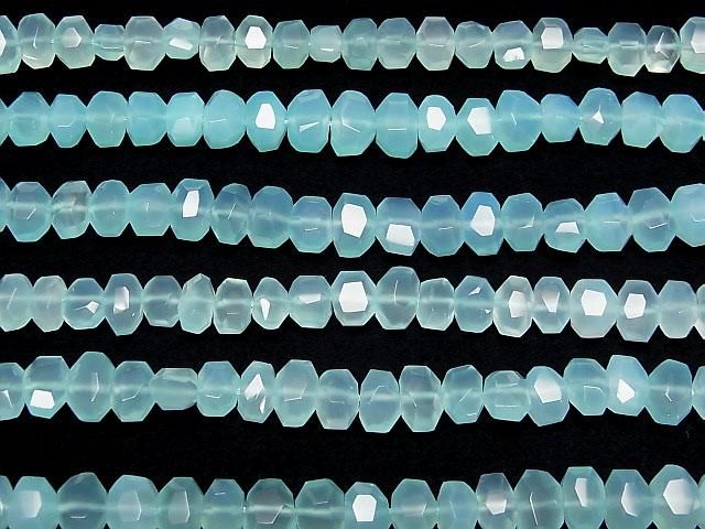 Meeresblauer Chalcedon AAA Facettiert Nugget 1/4 oder 1Strang Perlen (ca. 15 Zoll/38 cm)