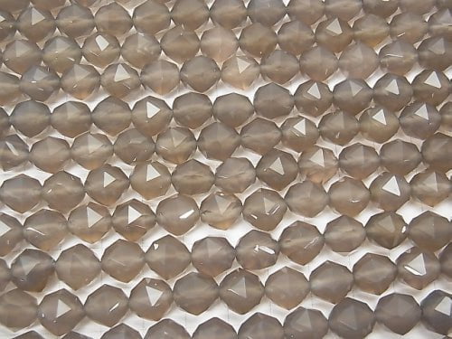 High Quality! Gray Onyx AAA Star Faceted Round 10mm half or 1strand beads (aprx.15inch / 37cm)
