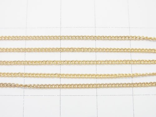 14KGF Flat Curb Chain 1.2mm width 10cm