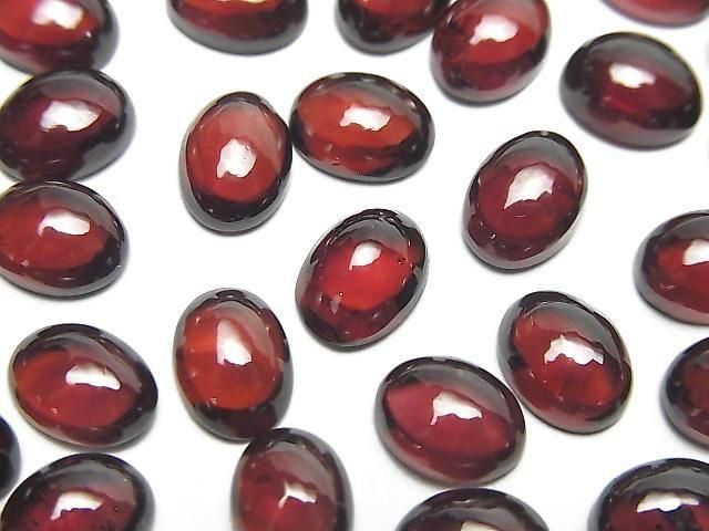 Hochwertiger Mosambik Granat AAA Oval Cabochon 8x6mm 3 Stück