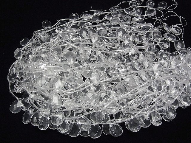 Kristall AAA Birnenform Facettierte Briolette 18x13mm 1/4 oder 1Strang Perlen (ca. 15 Zoll / 36 cm)