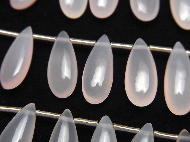 Chalcedony, Pear Shape Gemstone Beads