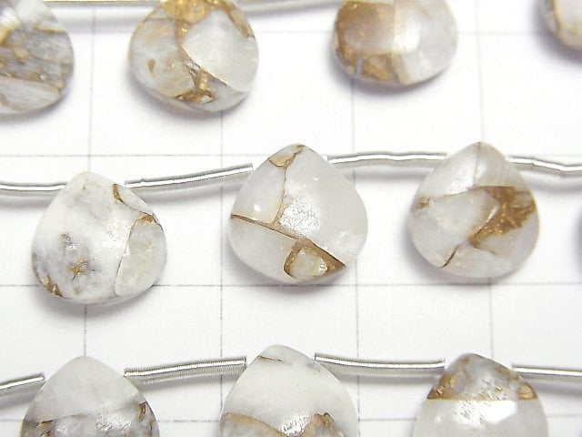 Kupferkalzit AAA Kastanienbraun (glatt) 10x10 mm halbe oder 1 Strang Perlen (8 Stück)