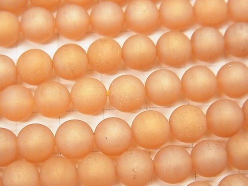 Frost champagne color quartz AAA Round 8mm half or 1strand beads (aprx.15inch / 38cm)