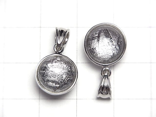 Meteoriten (Muonionalusta) Anhänger rund 10 mm Silber 925