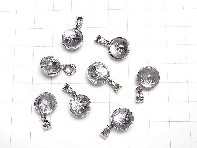 Meteoriten (Muonionalusta) Anhänger rund 10 mm Silber 925
